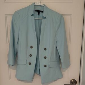 White House black market baby blue blazer size 6